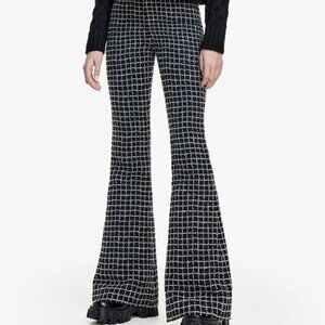 Smythe NWT Bootcut Pant Black Grid